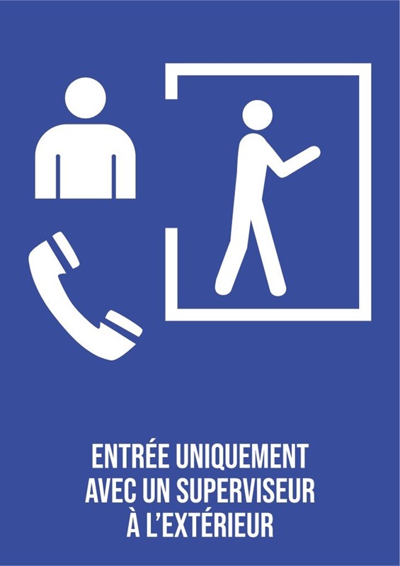 Entrée uniquement avec un superviseur à l'extérieur - Pictogramme