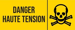 Danger haute tension - Pictogramme