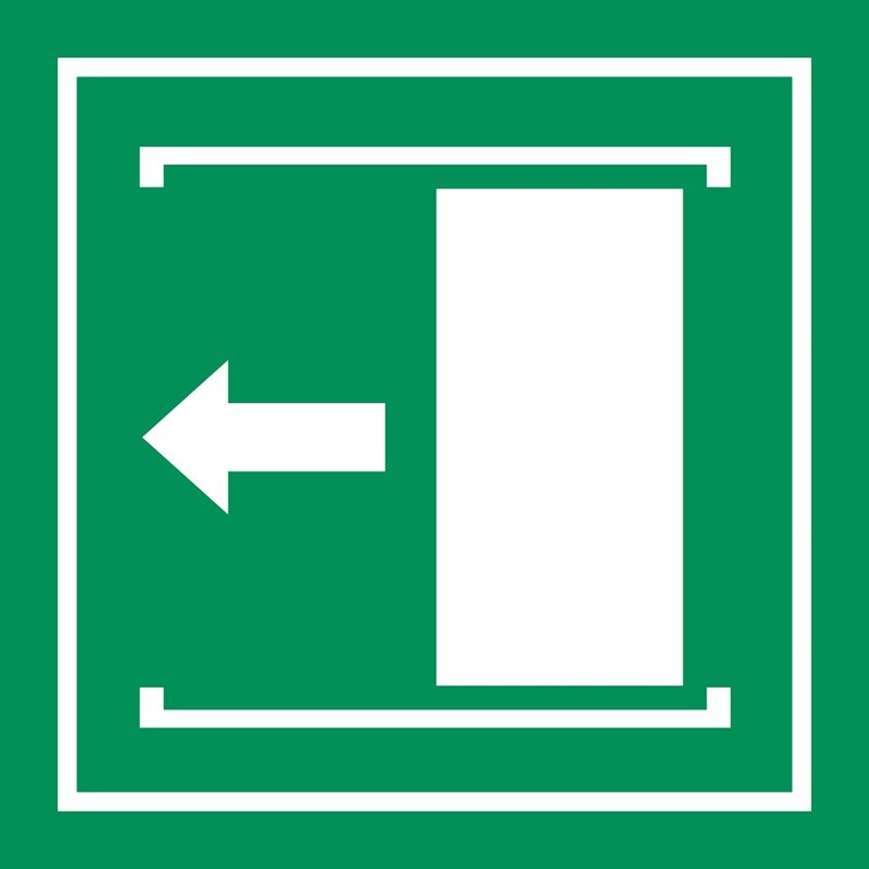 Porte coulissante vers la gauche - Pictogramme