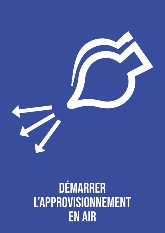 Démarrer l'approvisionnement en air - Pictogramme