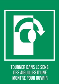 Tourner dans le sens des aiguilles d'une montre - Pictogramme