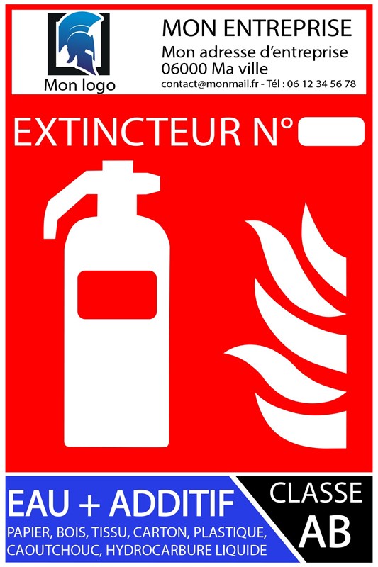 Extincteur type AB personnalisable