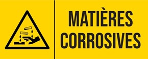 Matières corrosives - Pictogramme