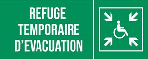 Refuge temporaire d'évacuation - Pictogramme