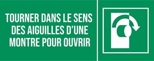 Tourner dans le sens des aiguilles d'une montre - Pictogramme
