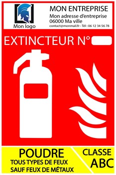 Extincteur type ABC personnalisable