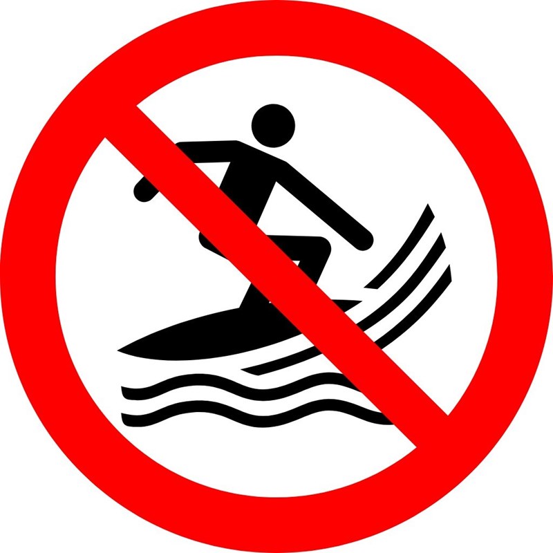 Interdiction de surfer
